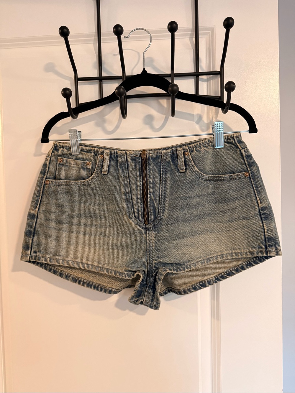 PacSun Women's Front-Zip Denim Micro Shorts